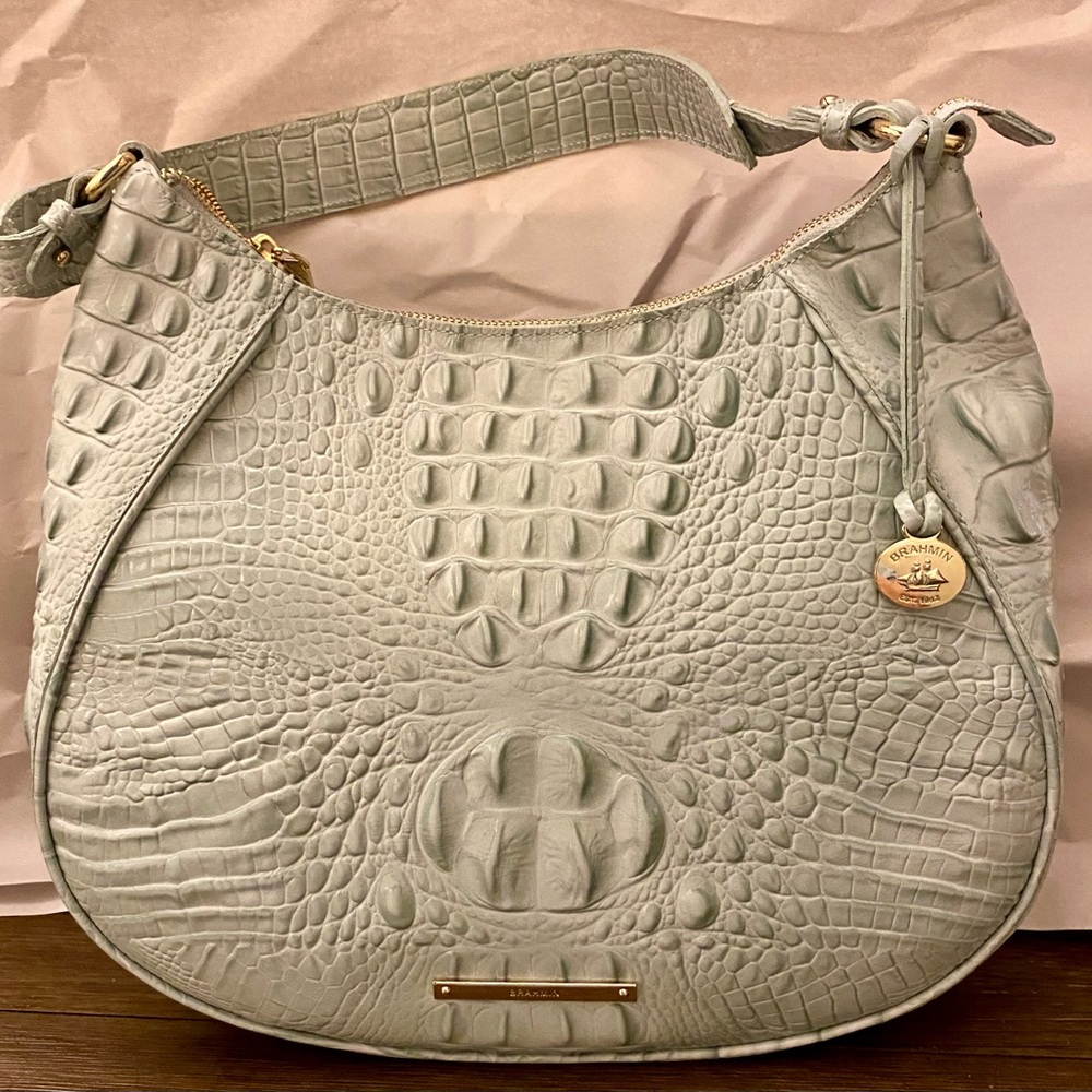 Brahmin Pale Blue “Amira” Shoulder Bag